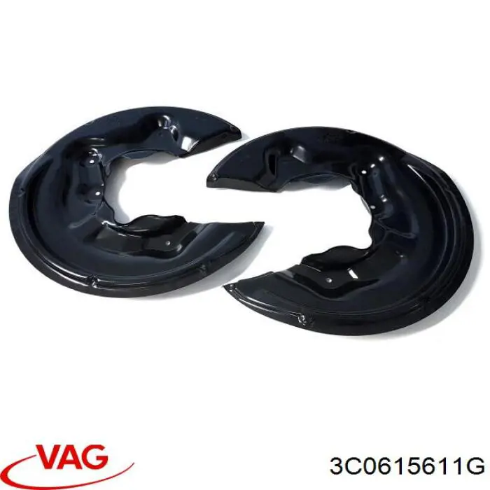3C0615611G VAG proteção esquerda do freio de disco traseiro
