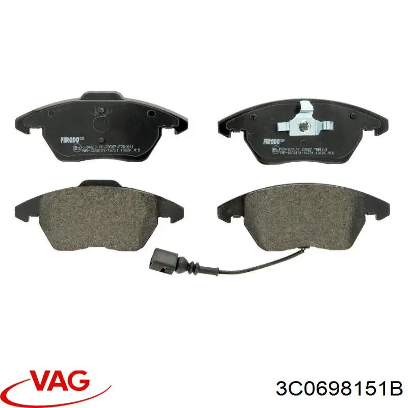 Колодки VAG 3C0698151B цена, от 35.48 USD