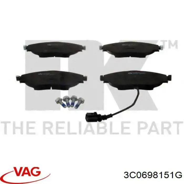 Колодки VAG 3C0698151G цена, от 50.47 USD
