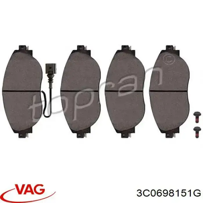 Купить 3C0698151G VAG Колодки тормозные