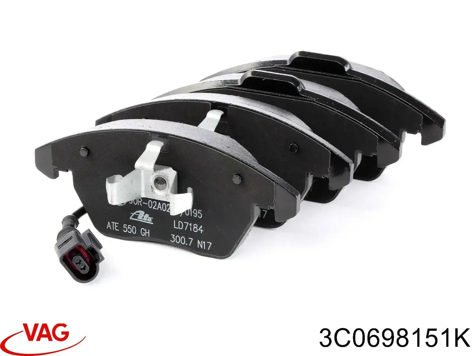 Передние тормозные колодки 3C0698151K VAG