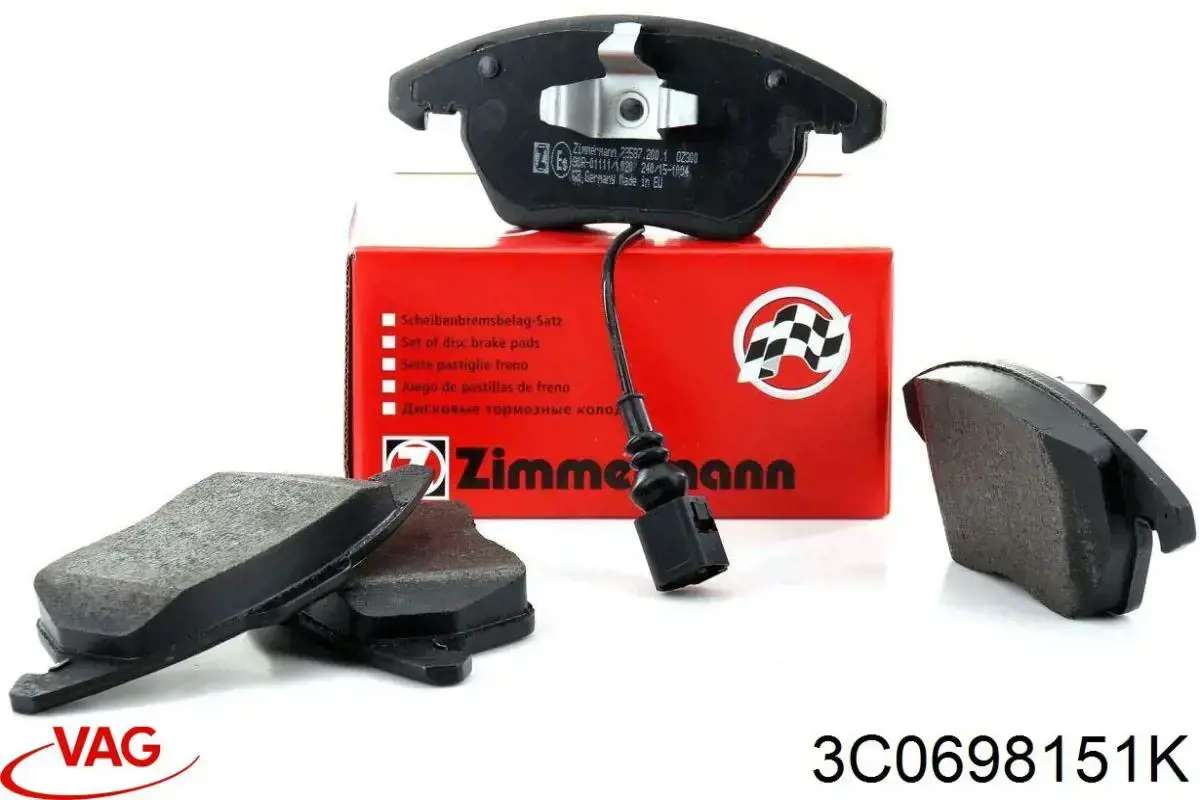 Купить 3C0698151K VAG Колодки тормозные