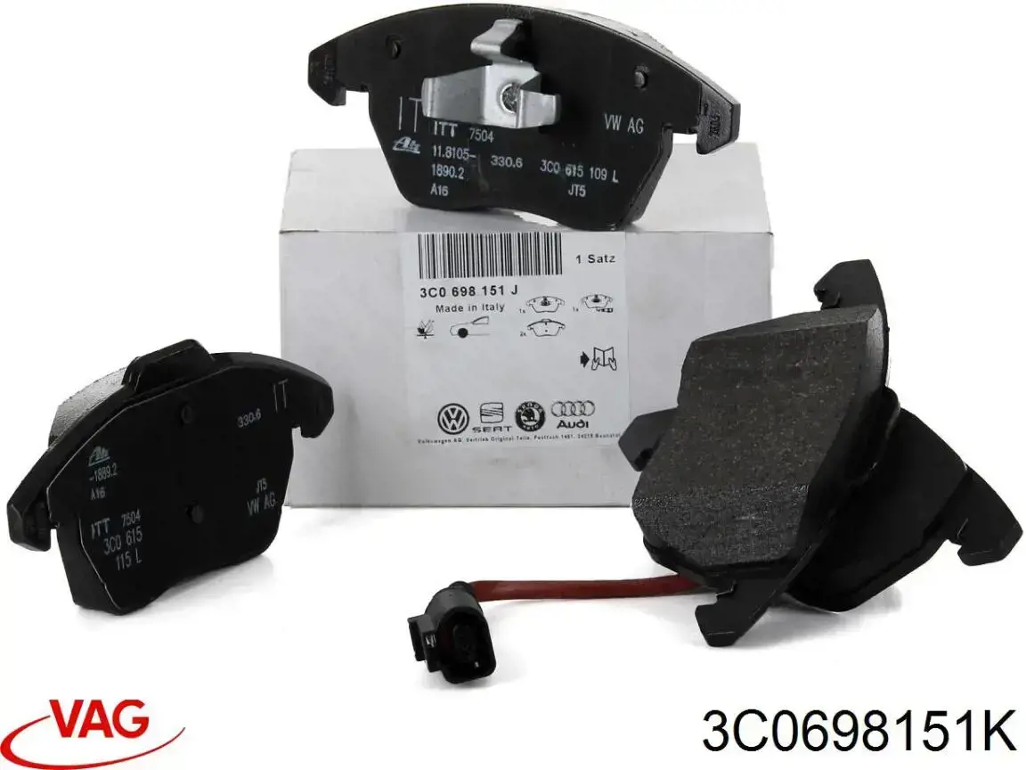Колодки VAG 3C0698151K цена, от 35.98 USD
