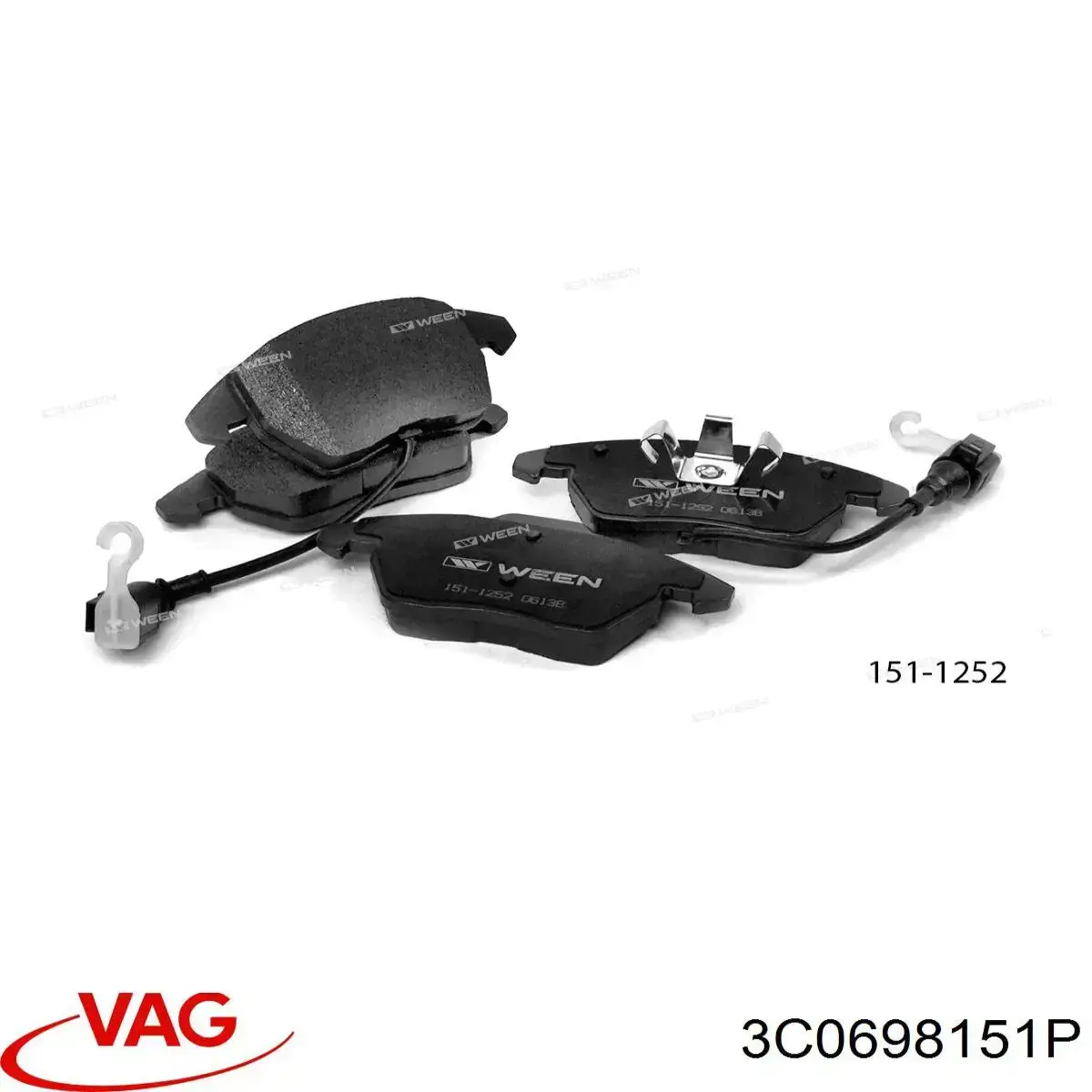 3C0698151P VAG Колодки передние