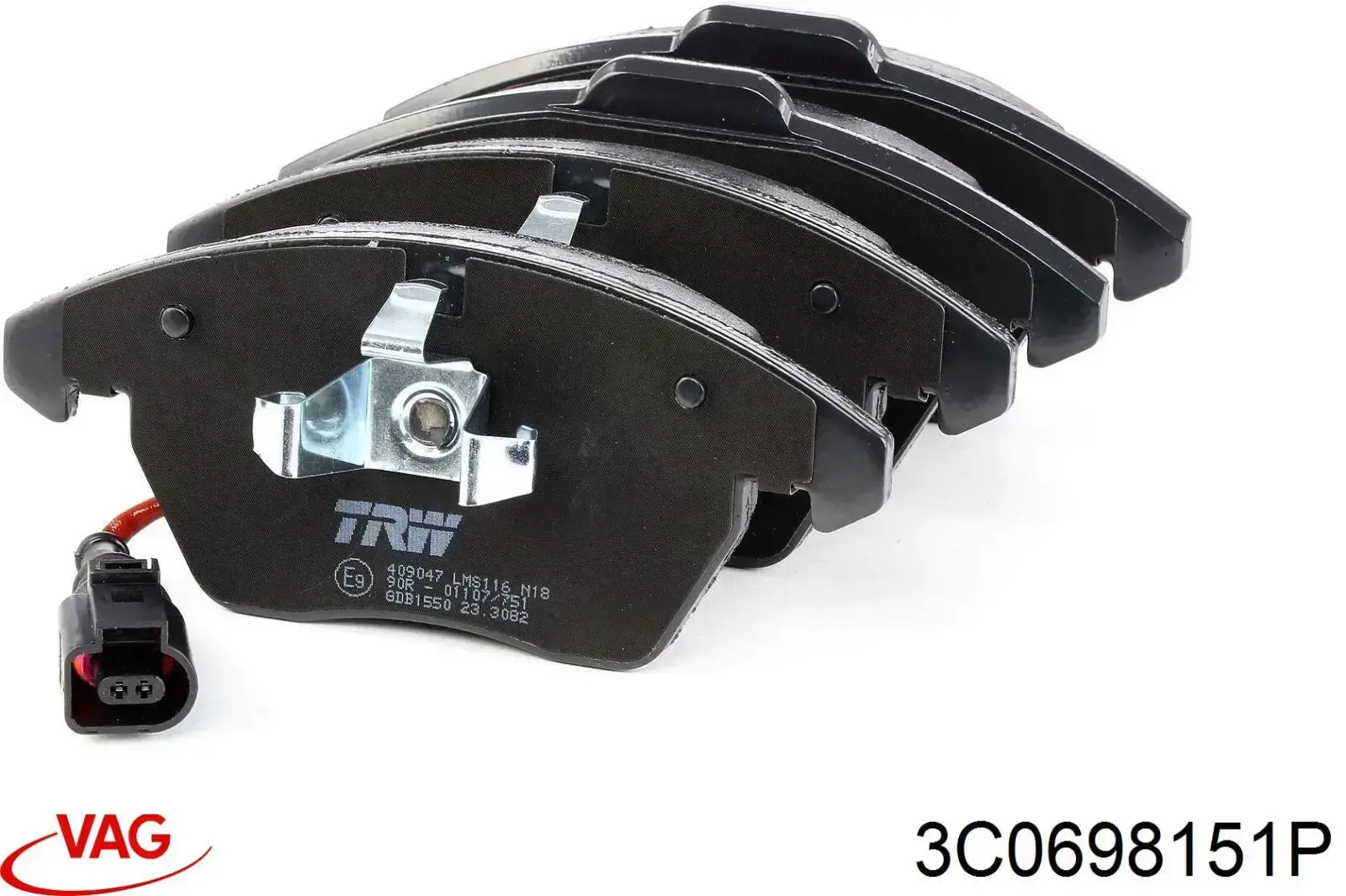 Купить 3C0698151P VAG Колодки тормозные