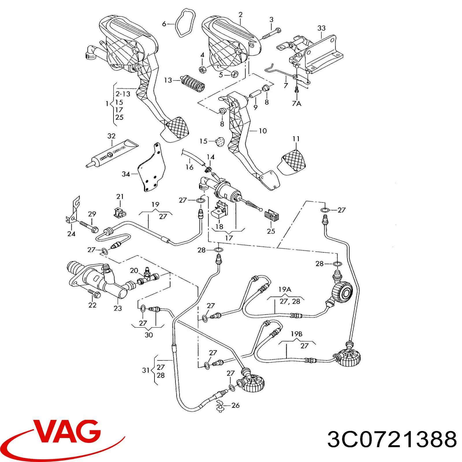 ГЦС VAG 3C0721388 цена, от 40.29 USD