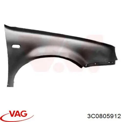 3C0805912 VAG Подкрылок переднего крыла, правый передний
