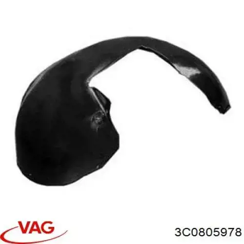 Подкрылок крыла переднего правый задний VAG 3C0805978 цена, от 105.69 USD