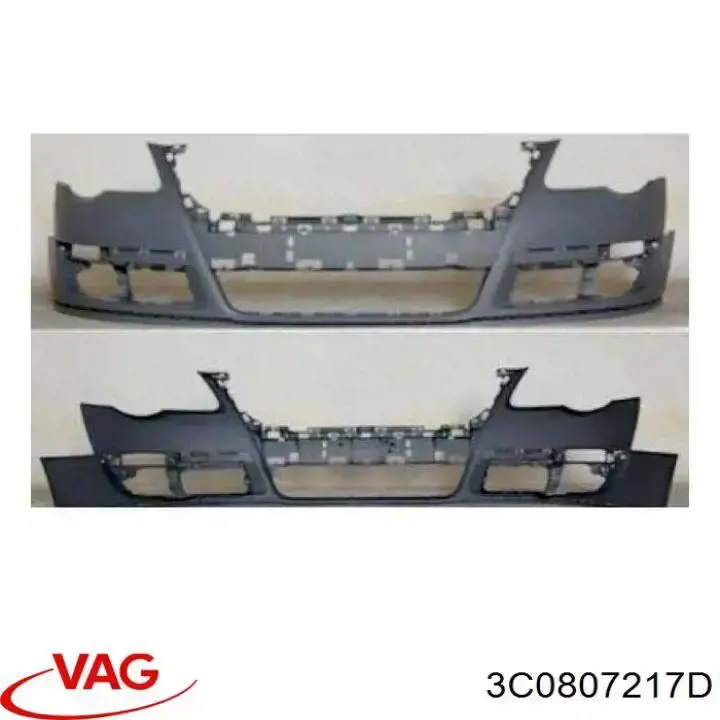 Купить 3C0807217D VAG Буфер (бампер) передний