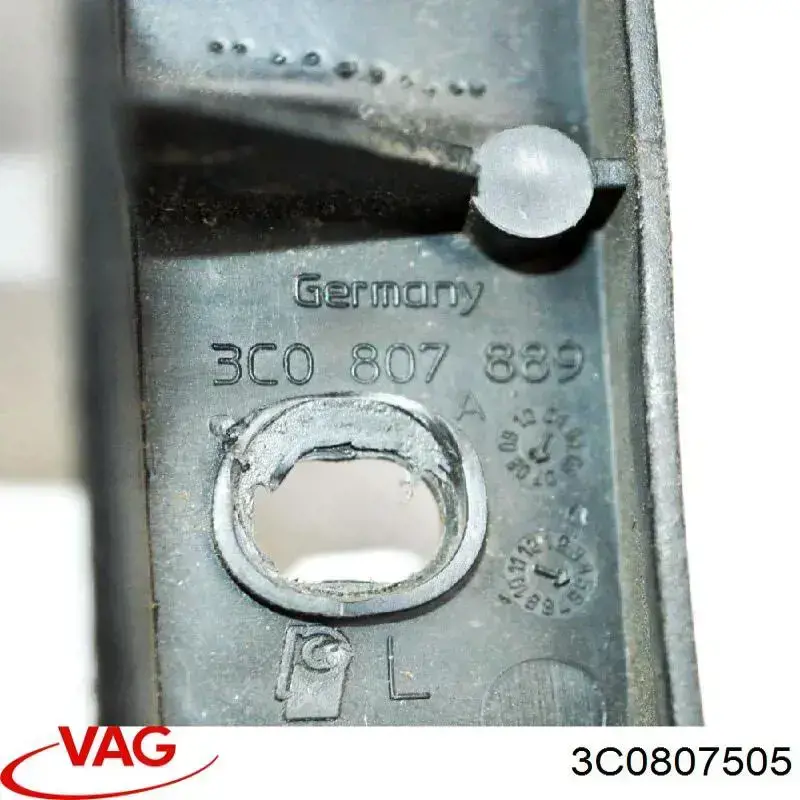 Кронштейн бампера переднего, внешний левый VAG 3C0807505