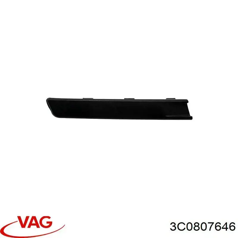 Купить 3C0807646 VAG Молдинг бампера переднего правый