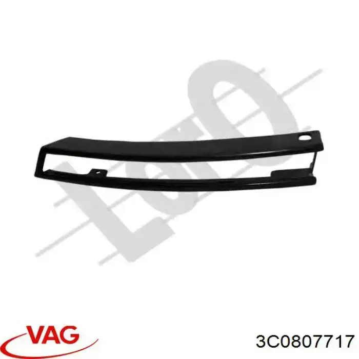 Купить 3C0807717 VAG Молдинг бампера переднего левый