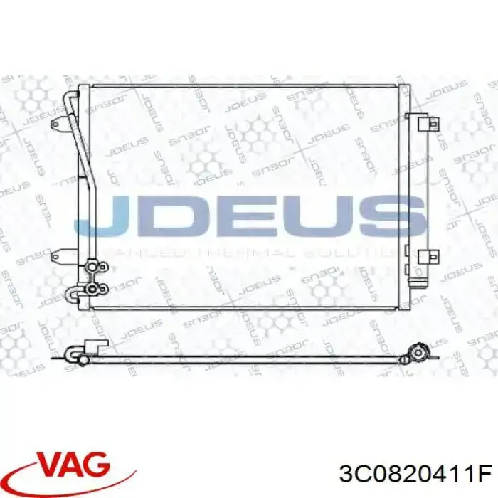Радиатор кондиционера 3C0820411F VAG