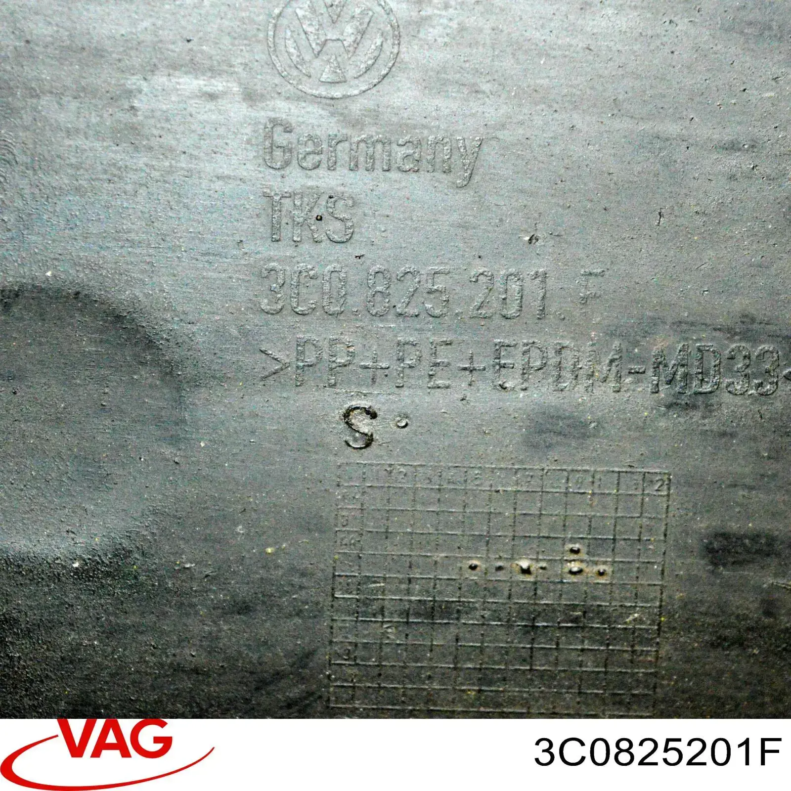 Защита днища левая 3C0825201F VAG
