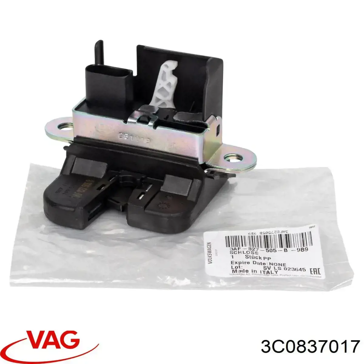 Трос (тяга) открывания замка двери задней 3C0837017 VAG