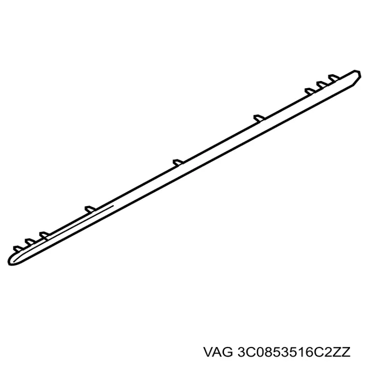 Накладка передней правой двери верхняя VAG 3C0853516A2ZZ