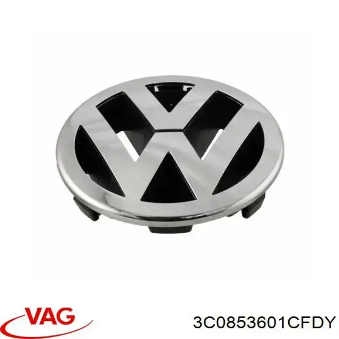 Эмблема решетки радиатора на Volkswagen Golf Plus V 