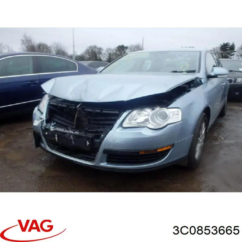 Решетка бампера переднего левая 3C0853665 VAG