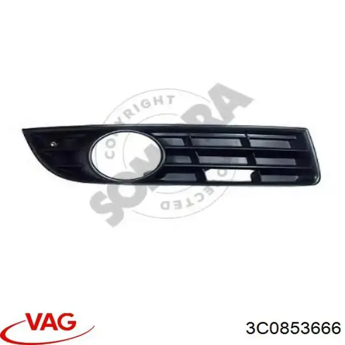 Решетка переднего бампера, правая VAG 3C0853666B9B9 цена, от 7.21 USD