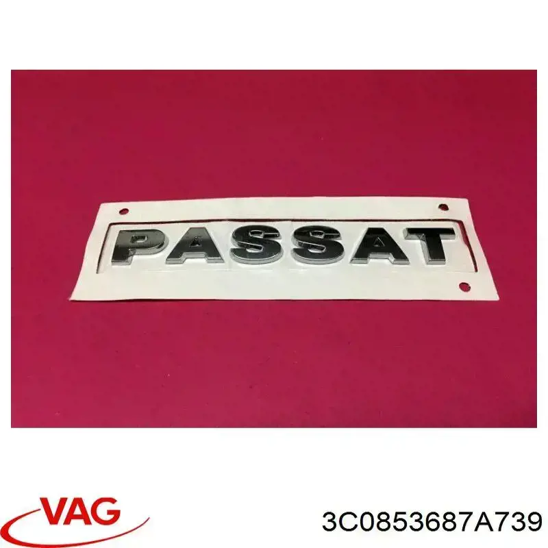 3C0853687A739 VAG emblema de tampa de porta-malas (emblema de firma)