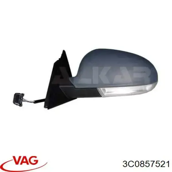 Купить 3C0857521 VAG Стекло зеркала заднего вида, левого