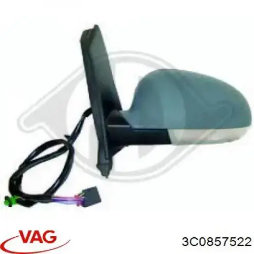Стекло зеркала заднего вида, правого VAG 3C0857522 цена, от 8.13 USD