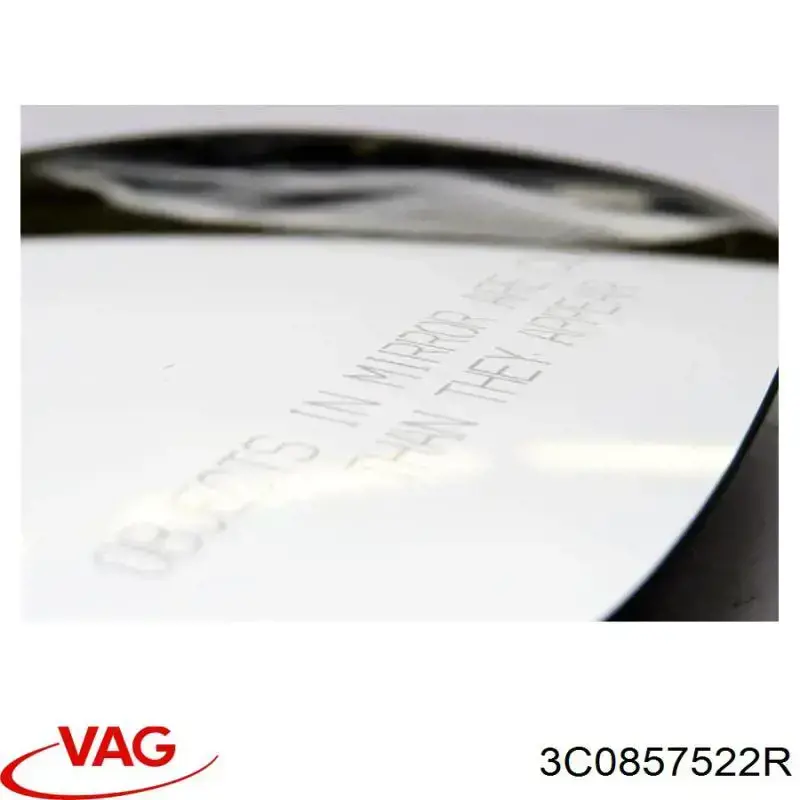 Стекло правого зеркала заднего вида 3C0857522R VAG
