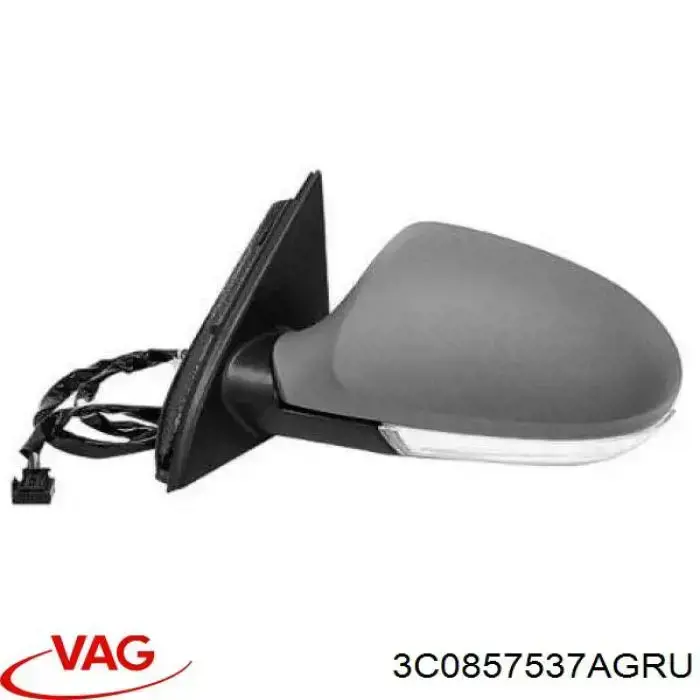 Накладка (крышка) зеркала заднего вида левая 3C0857537AGRU VAG