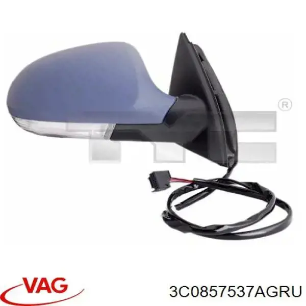 Накладка левого зеркала заднего вида VAG 3C0857537AGRU