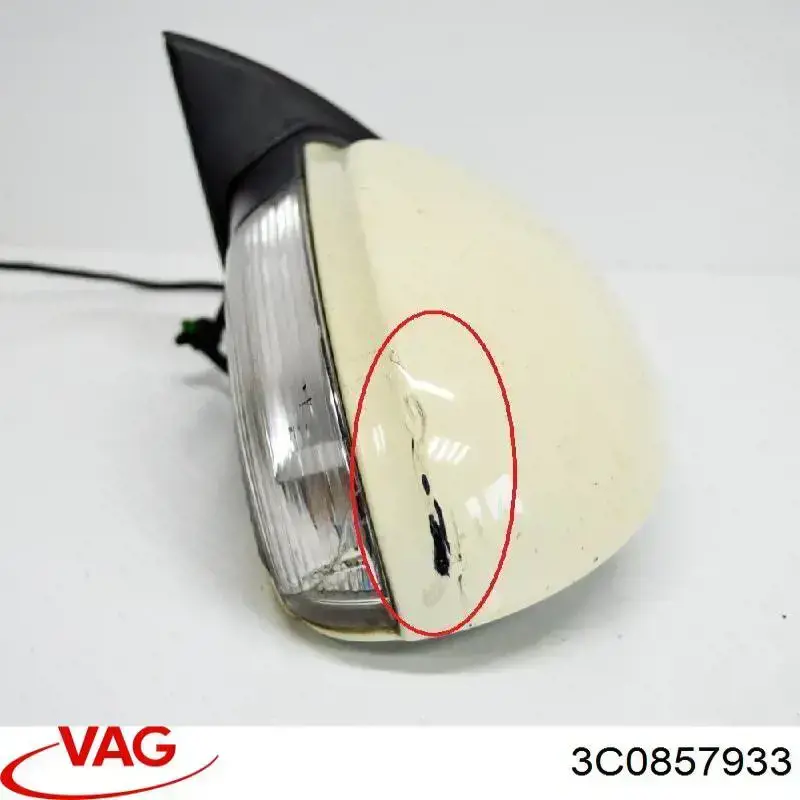 Уплотнитель зеркала к двери левый VAG 3C0857933