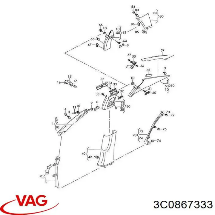  VAG 6J0867333 цена, от 0.56 USD