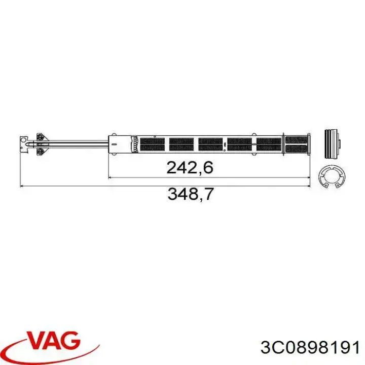 Осушитель кондиционера 3C0898191 VAG