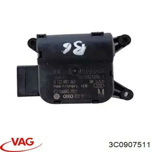 Actuador de Compuerta de Calefacción 3C0907511 VAG/Audi