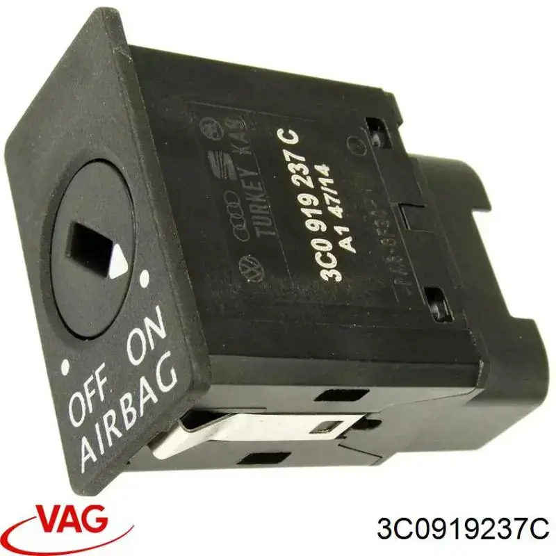 Замок отключения (деактивации) подушки безопастности пассажира VAG 3C0919237C цена, от 10.14 USD