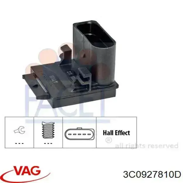 3C0927810D VAG sensor de efeito hall