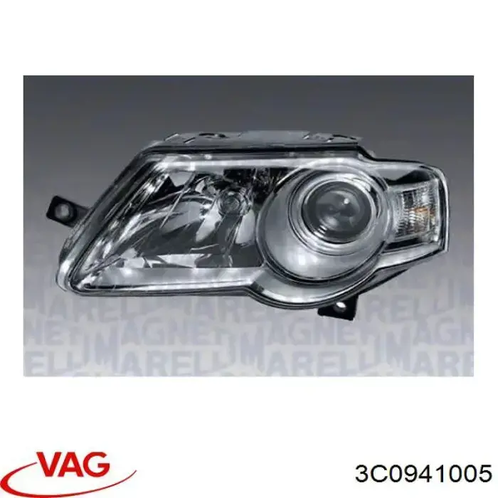 Левая фара 3C0941005 VAG
