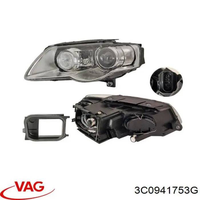 Левая фара 3C0941753G VAG