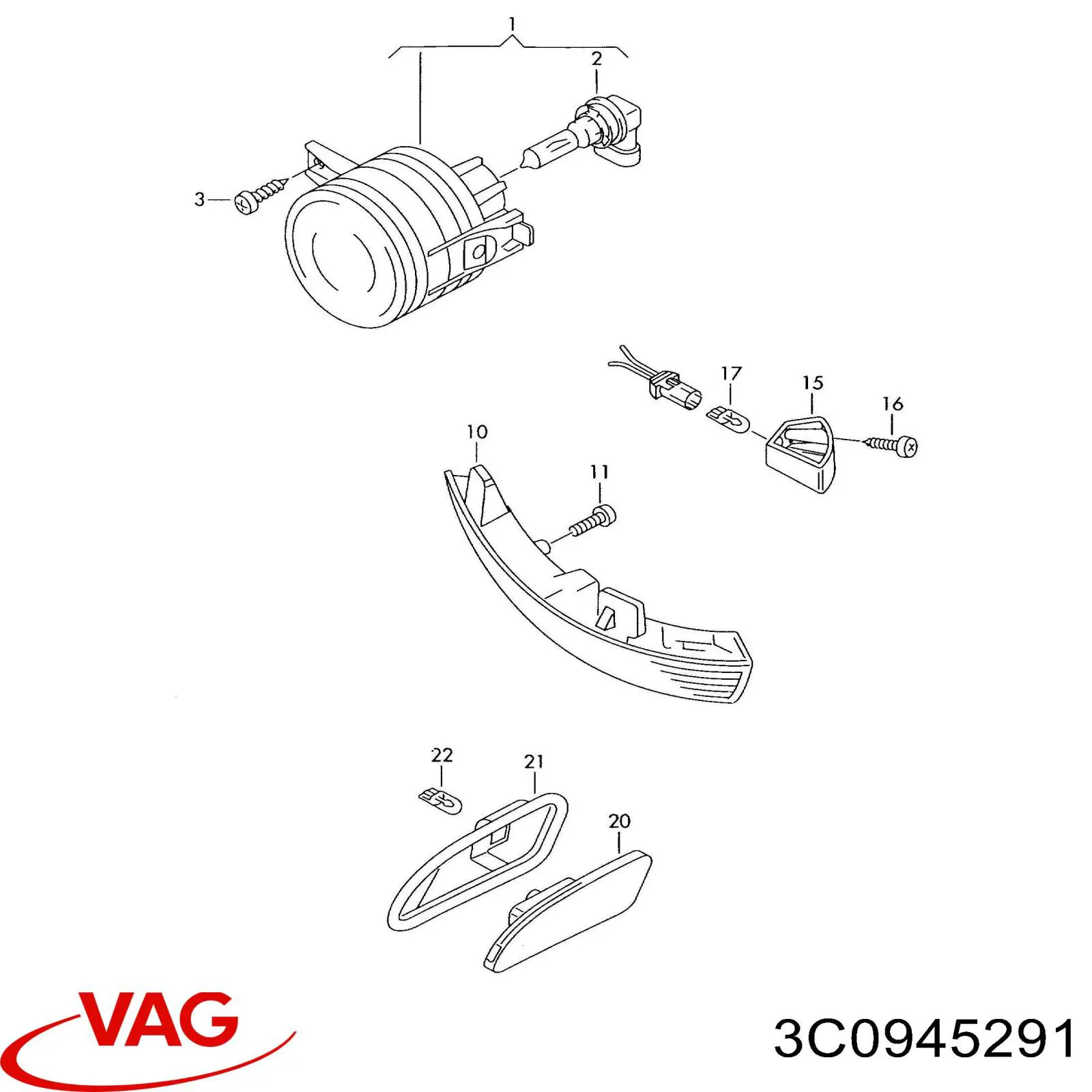 Купить 3C0945291 VAG 