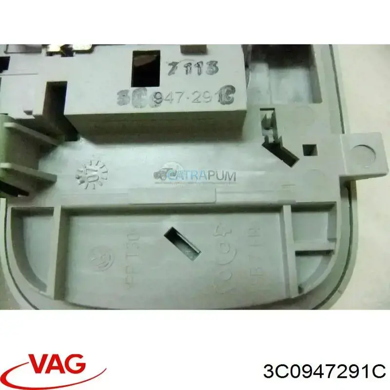 Плафон освещения салона (кабины) задний 3C0947291C VAG