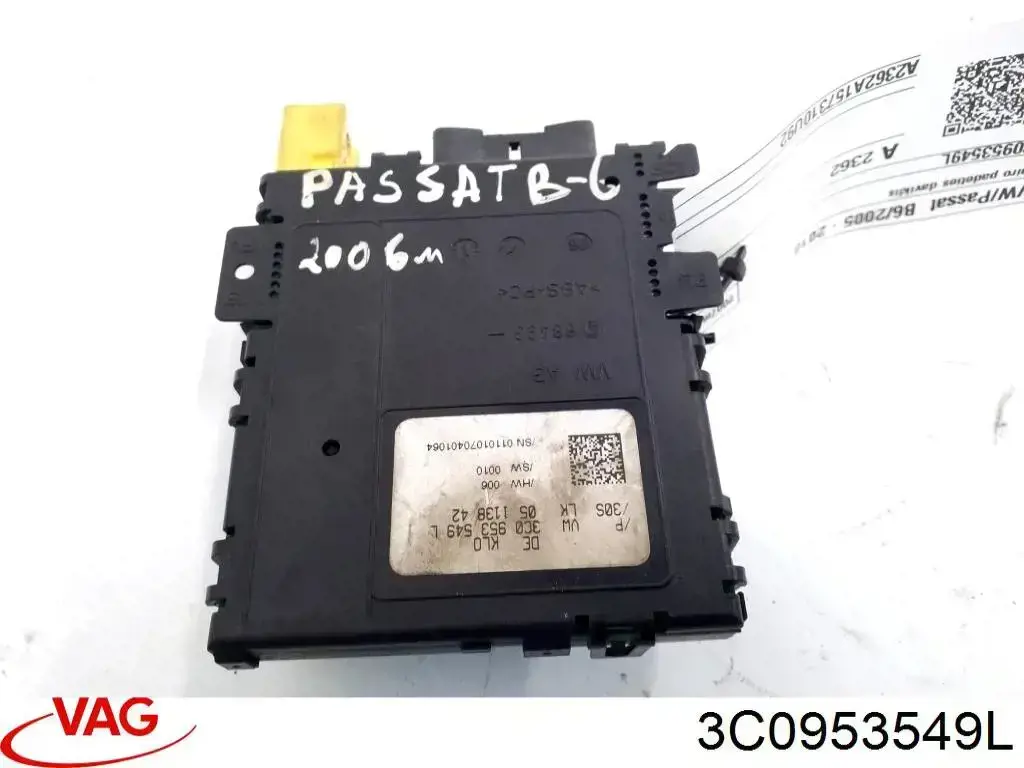  Comutador instalado na coluna da direção, montado Volkswagen Passat B6 sedan (3C2) (2005 - 2011) B6