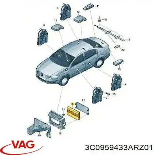 Блок комфорта Volkswagen Passat CC B6 седан (357) (2008 - 2012) цена, от 14.16 USD