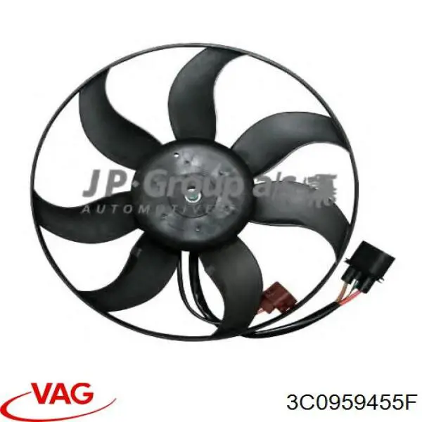 3C0959455F VAG Вентилятор системы охлаждения левый