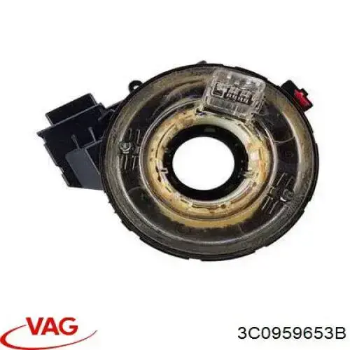 3C0959653B VAG anel airbag de contato, cabo plano do volante