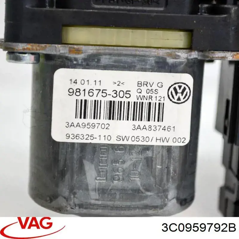 Мотор стеклоподъемника двери передней VAG 3C0959792B цена, от 9.40 USD