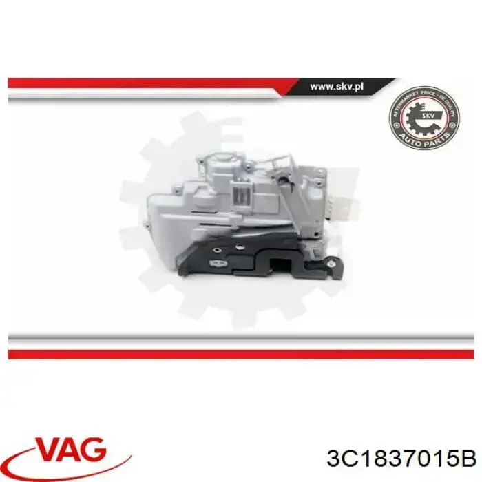 Fecho da porta dianteira esquerda 3C1837015B VAG