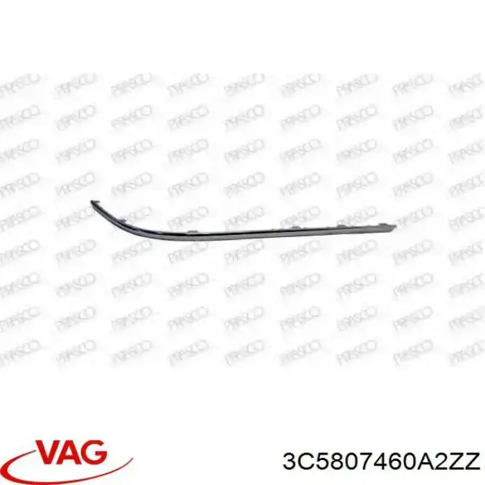 Купить 3C5807460A2ZZ VAG Молдинг бампера заднего правый