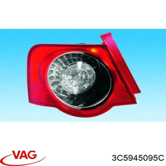 3C5945095C VAG lanterna traseira esquerda externa