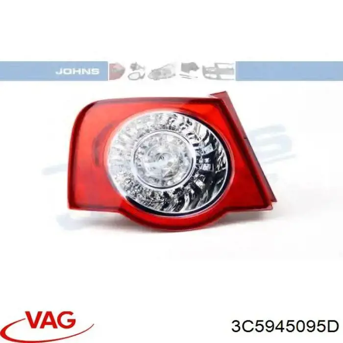 Задняя левая внешняя фара VAG 3C5945095D цена, от 38.01 USD