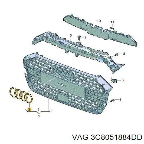  3C8051884DD VAG