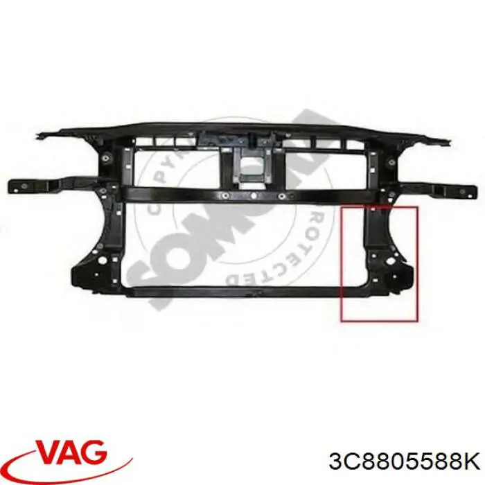 Купить 3C8805588K VAG Установочная панель передняя